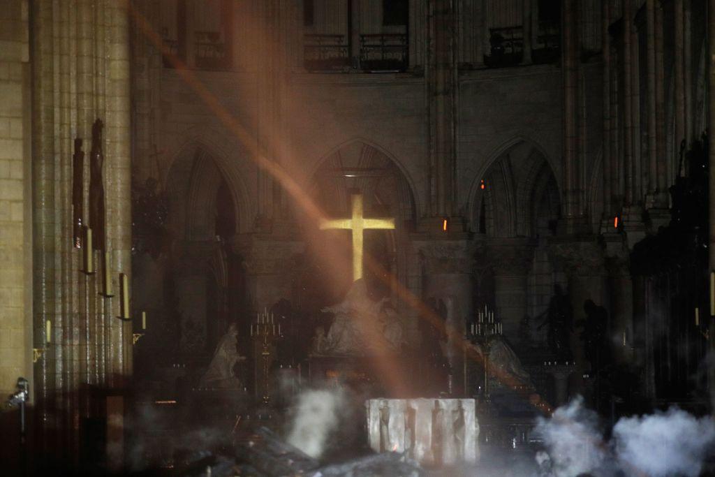 French Priest Who Ran Into Burning Notre Dame to Save Crown of Thorns Hailed as Hero