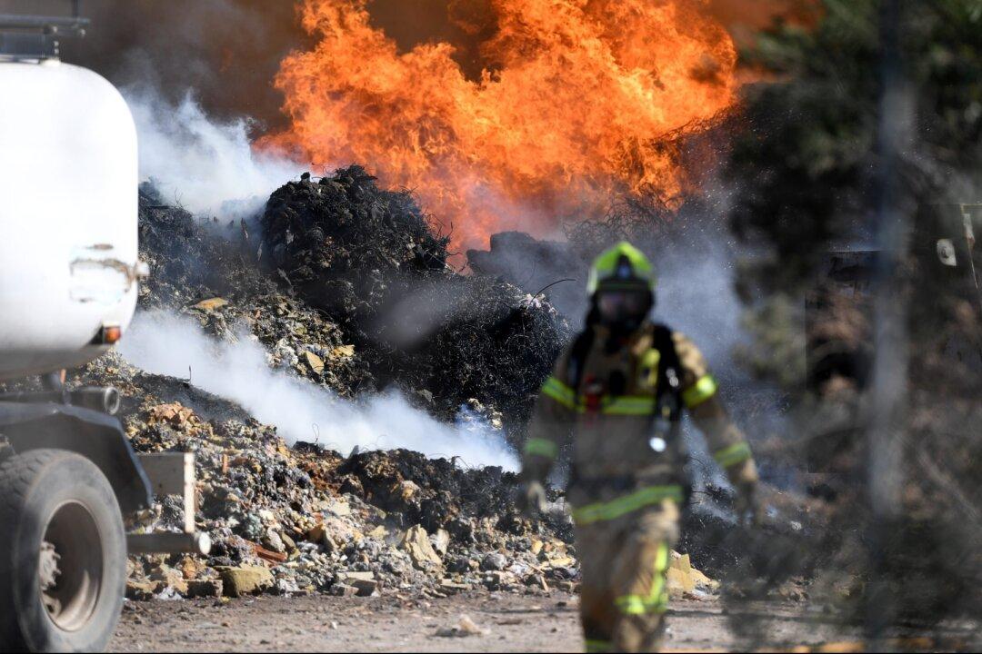 Fire Burns at Proposed West Gate Dump Site