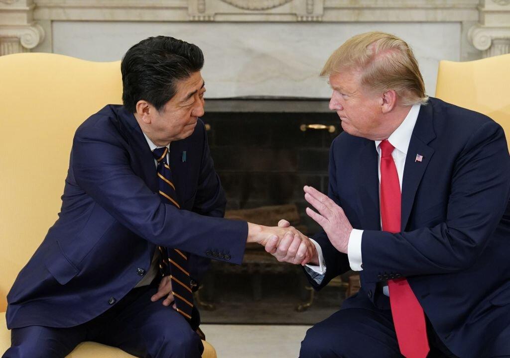 Trump Hosts Japan’s Abe at the White House