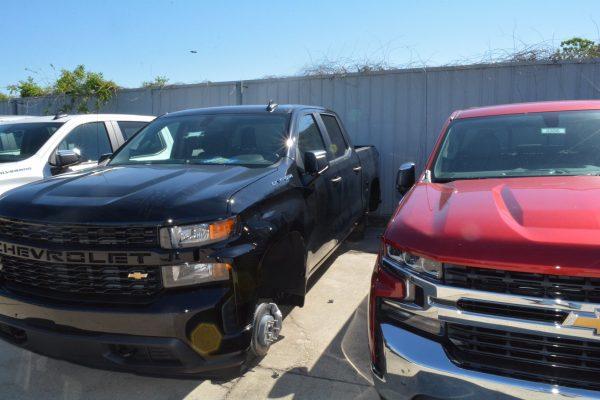 Even the trucks weren't spared. (Facebook/Slidell Police)