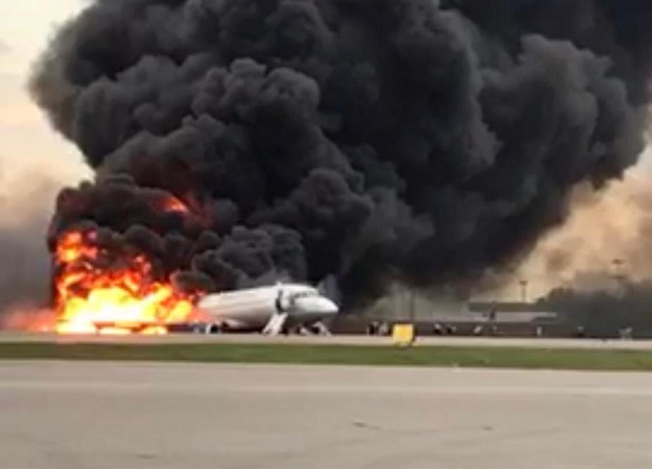 New Video Shows Aeroflot Plane Bouncing Before It Catches Fire