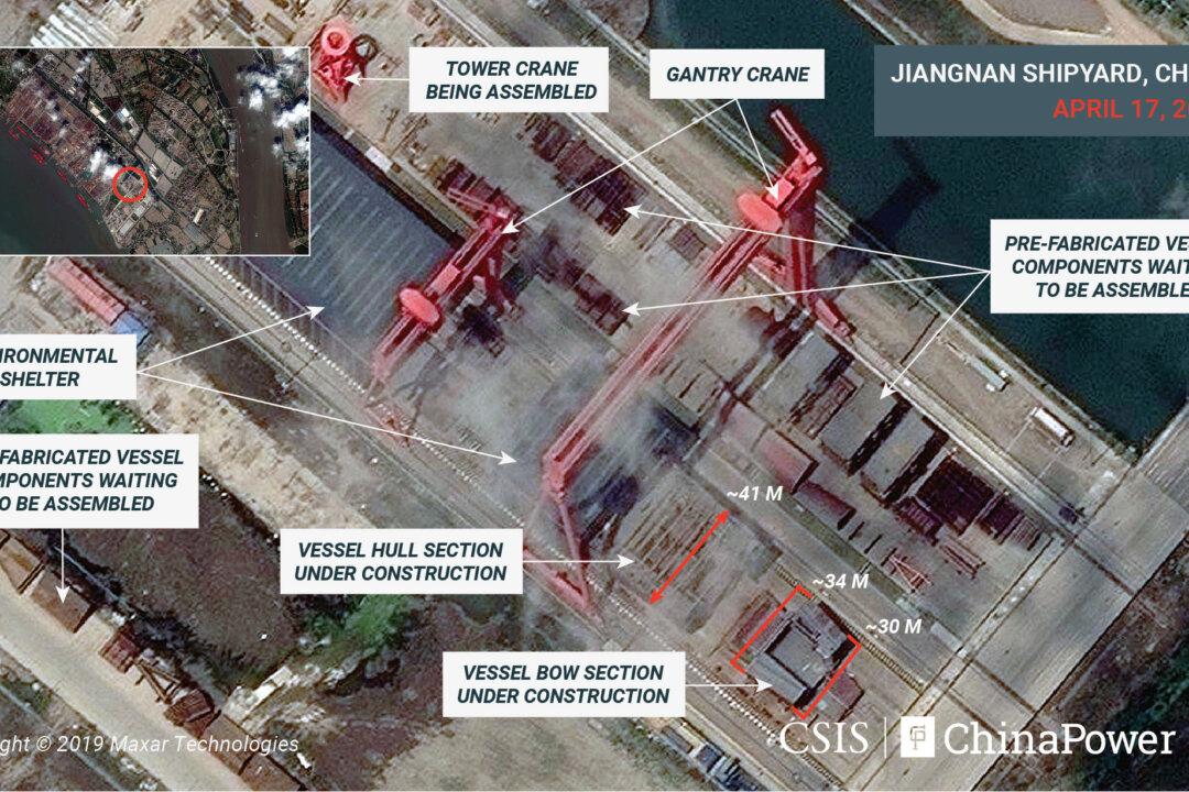 Images Show Construction on China’s Third and Largest Aircraft Carrier: Analysts