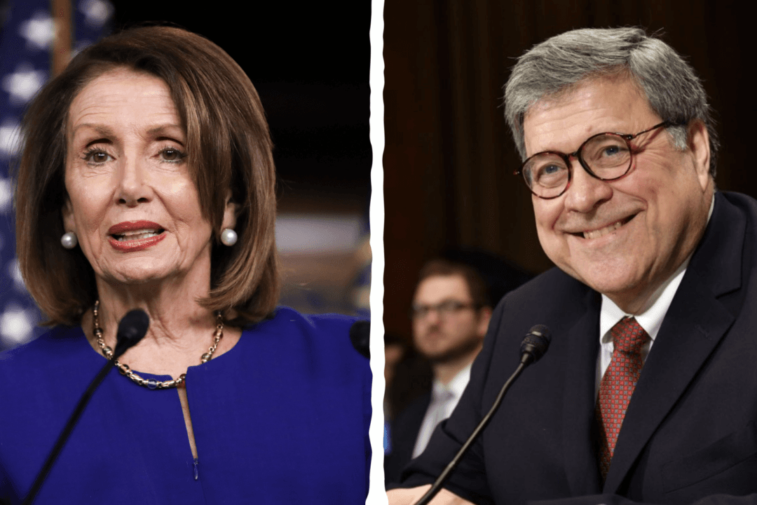 ‘Did You Bring Your Handcuffs?’ Barr Jokes With Pelosi