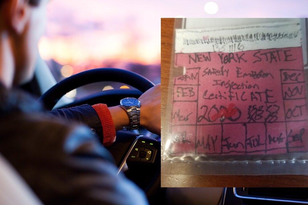 ‘Nice Try!’ Driver Hand-Draws Laughable Fake Vehicle Inspection Sticker