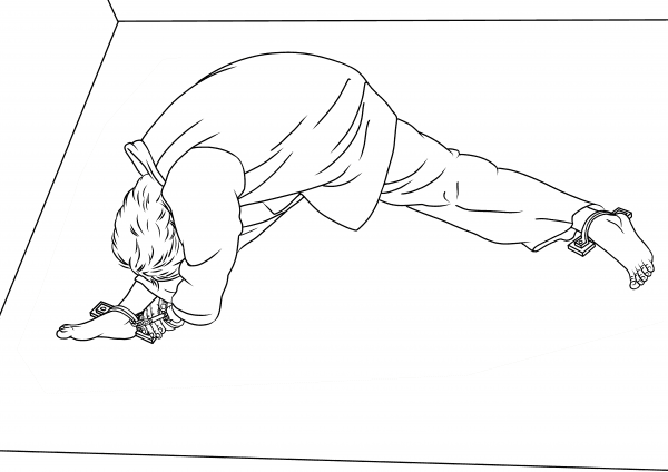Illustration of the anchor torture. (Minghui.org)