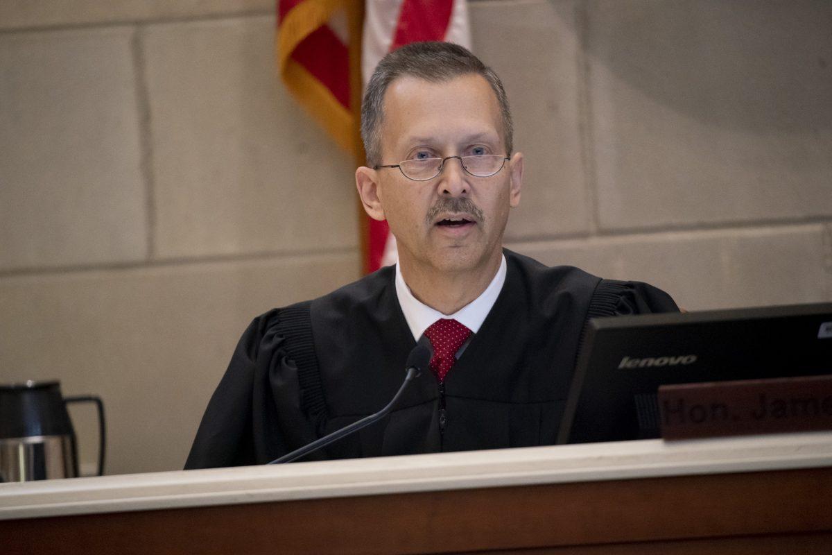 Judge James Babler sentenced Jake Patterson to life without the possibility of parole for the murder of James and Denise Closs as well as 40 years for the abduction of Jayme Closs at the Barron County Justice Center in Barron, Wis., on May 24, 2019. (Renee Jones Schneider/Star Tribune via AP, Pool)