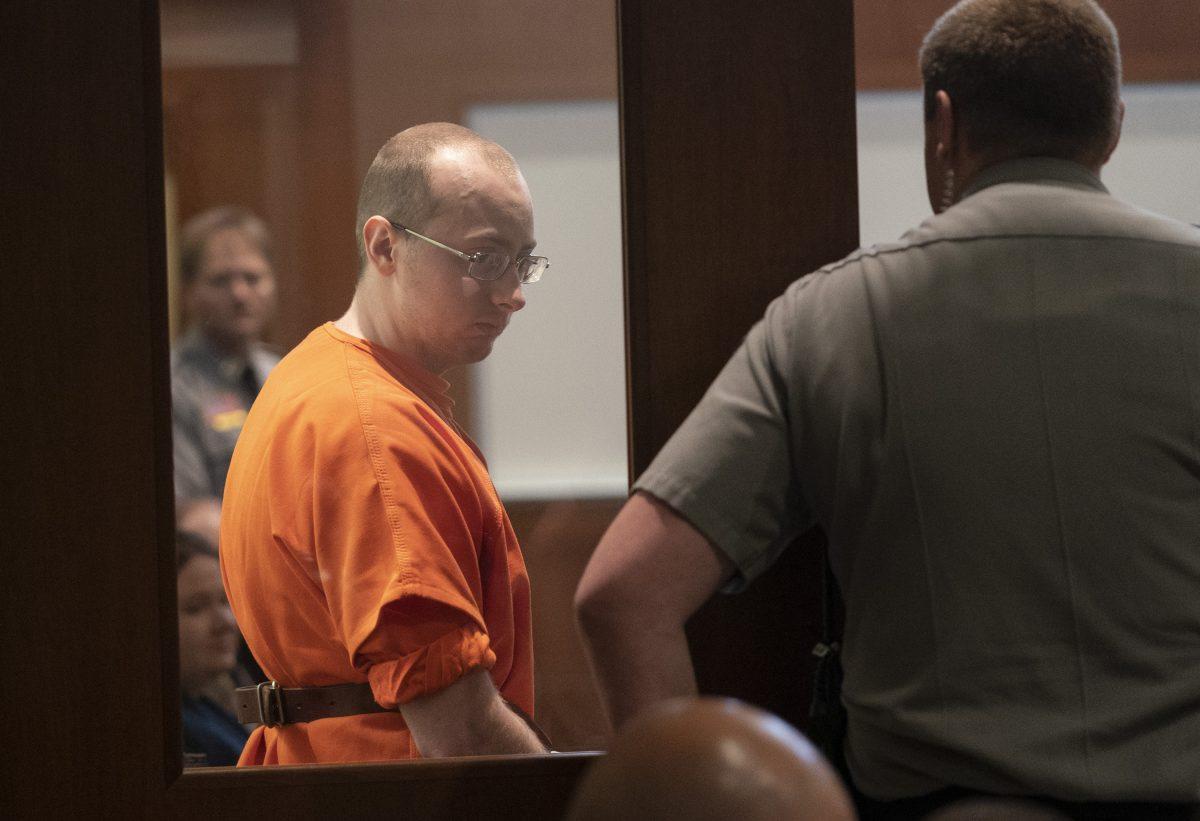 Jake Patterson walked into court for his sentencing in the murder of James and Denise Closs at the Barron County Justice Center in Barron, Wis., on May 24, 2019. (Renee Jones Schneider/Star Tribune via AP, Pool)