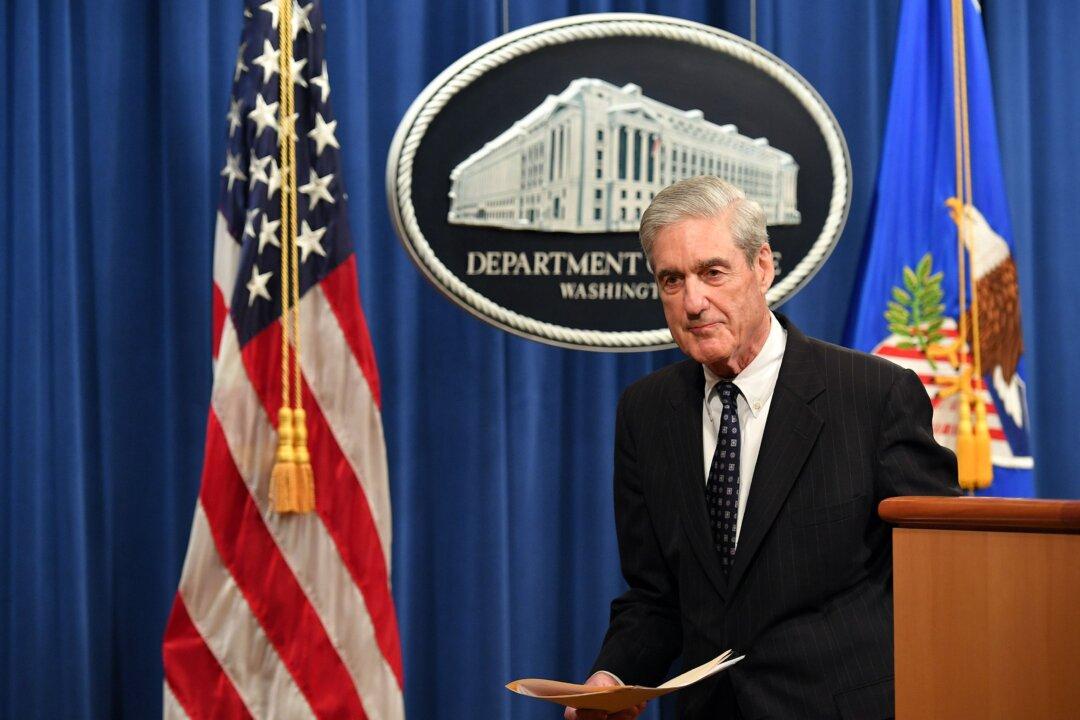 DOJ Says Mueller Must Not Disclose Redacted Information in Upcoming Testimony on Russia Probe