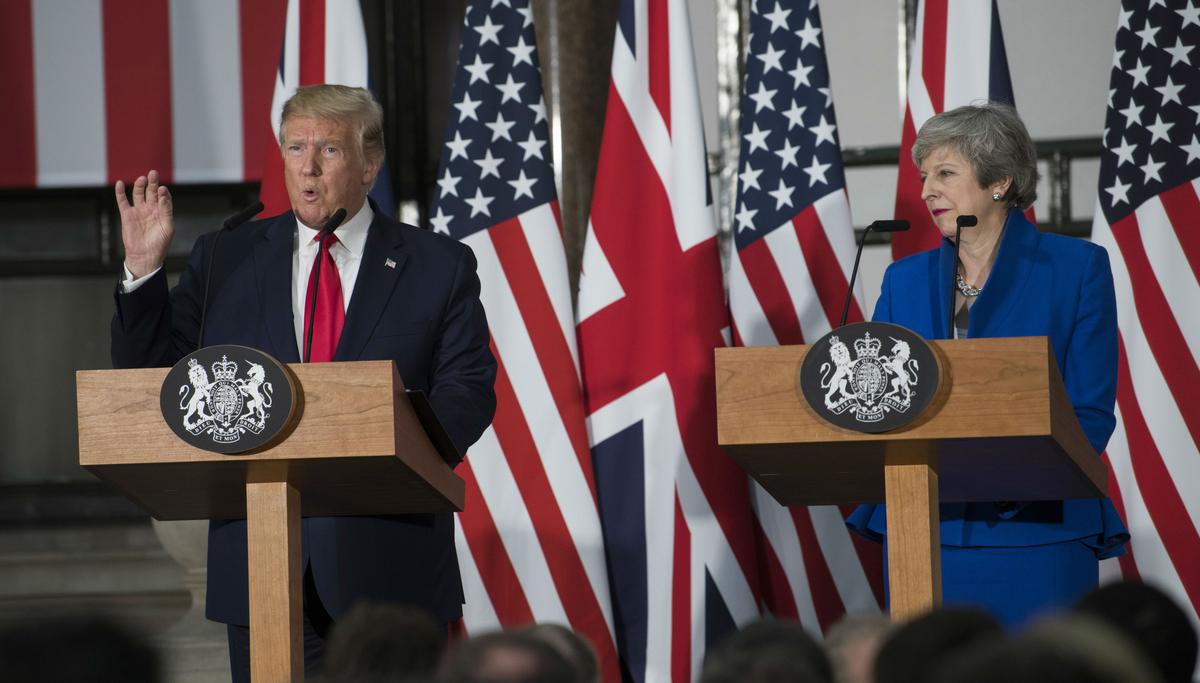 Trump Meets With May in London, Discusses Bilateral Trade Deal