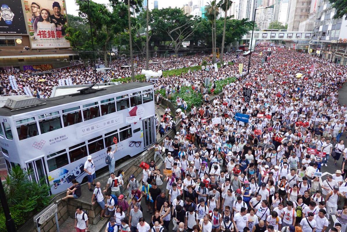 Over 1 Million Take to Streets of Hong Kong to Protest Extradition Bill