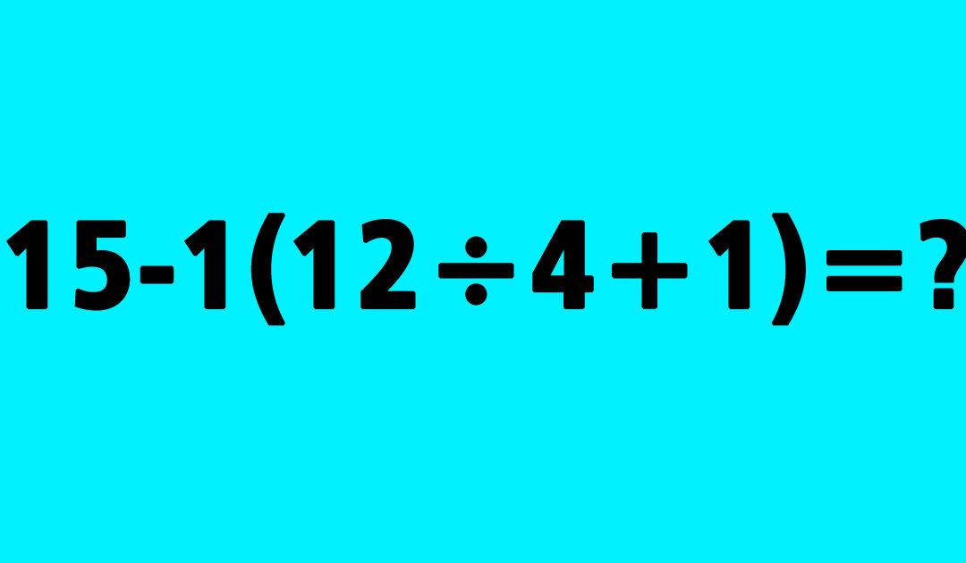 Relatively Simple Math Problem Stumps Many