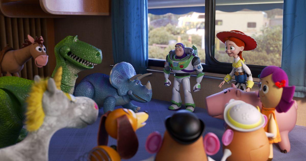 In Disney and Pixar’s “Toy Story 4,” Buzz, Jessie, and the rest of Bonnie’s toys concoct a plan to find their friends when Woody and Forky go missing. Featuring the voices of Tim Allen, Joan Cusack, Bonnie Hunt, Kristen Schaal, Wallace Shawn, John Ratzenberger, Blake Clark, and Jeff Garlin. (Disney/Pixar)