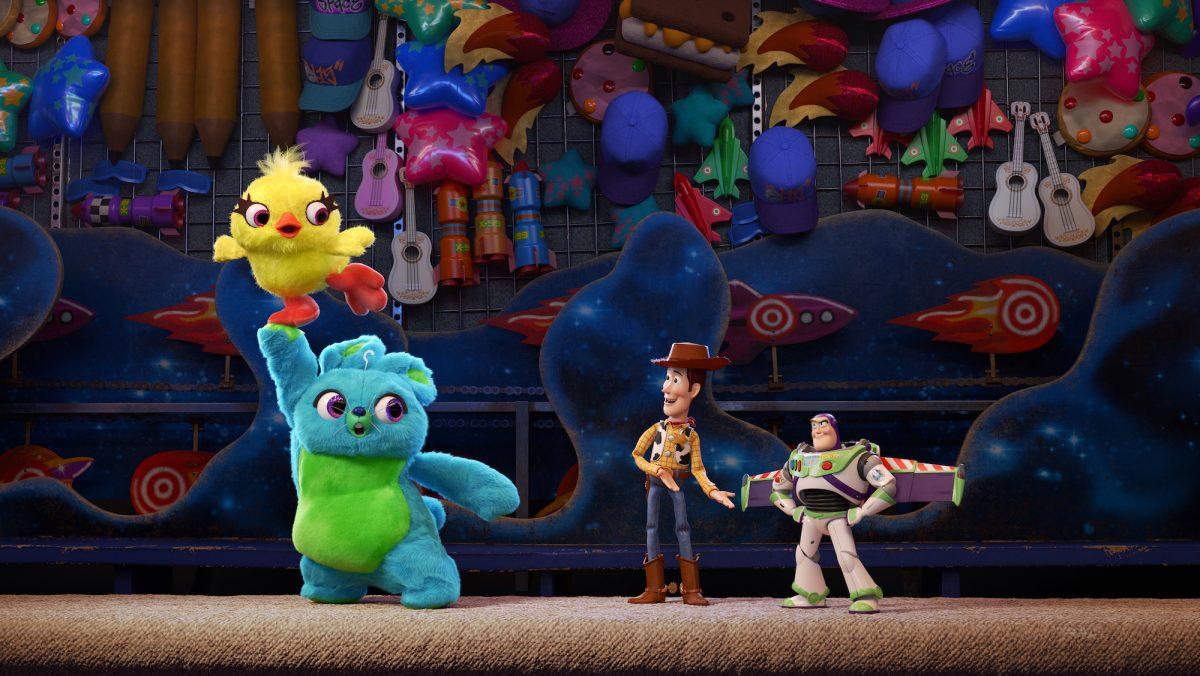Ducky and Bunny are carnival prize toys. They find themselves on an unexpected adventure with a group of toys who don't understand what it feels like to be tacked to a prize wall. (Disney/Pixar)