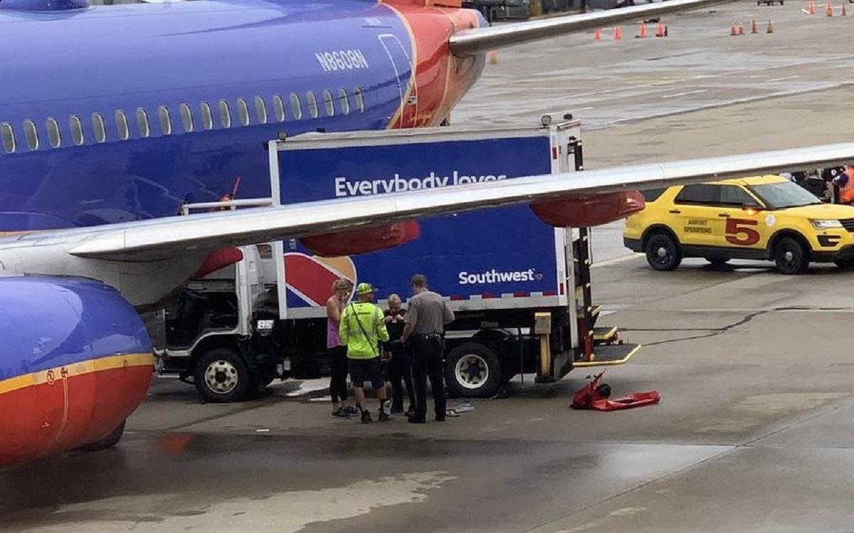 Southwest Airlines Plane Hit by Truck at Airport