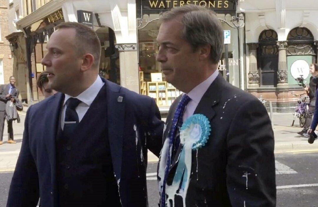 Man Who Hurled Milkshake at Brexit Leader Nigel Farage Pleads Guilty to Assault