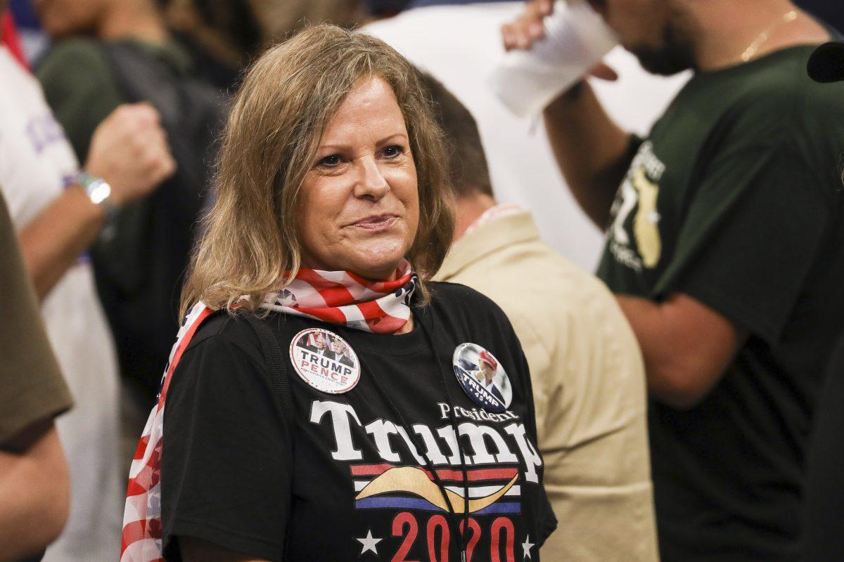 Audience members at President Donald Trump’s 2020 re-election event in Orlando, Fla., on June 18, 2019. (Charlotte Cuthbertson/The Epoch Times)