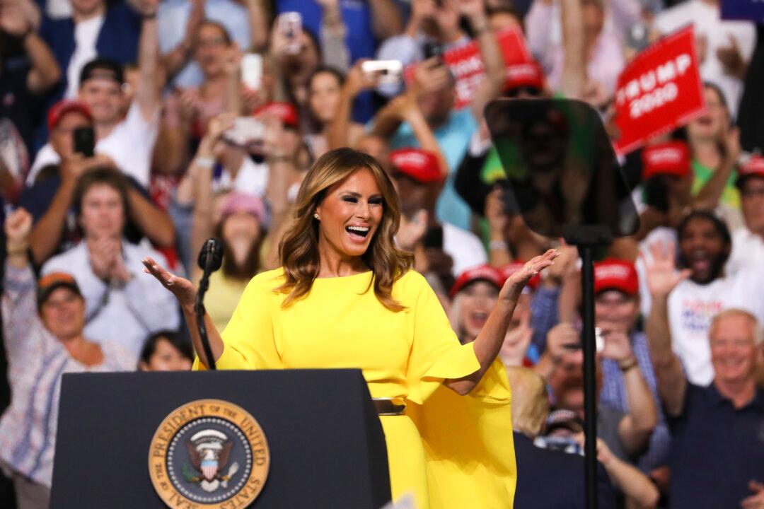 Melania Trump Wows in Yellow Jumpsuit at 2020 Campaign Launch in Florida
