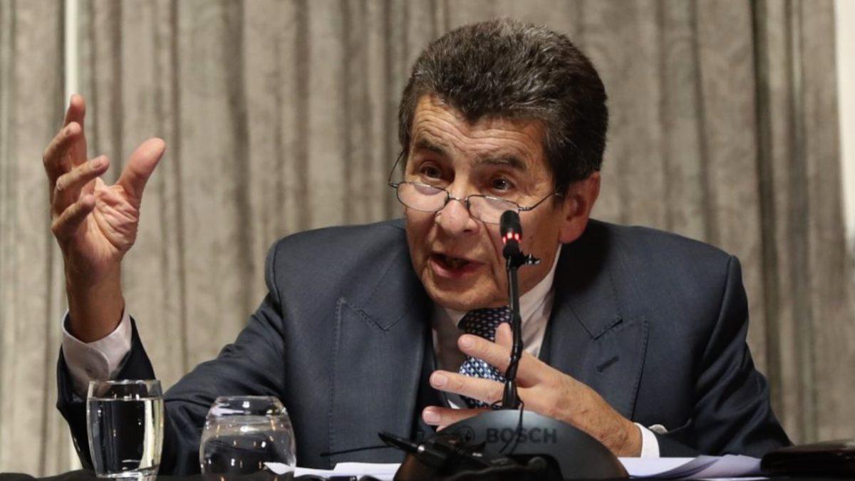 Sir Geoffrey Nice QC, chair of the China Tribunal, deliver's the tribunal's judgment in London on June 17, 2019. (Justin Palmer)