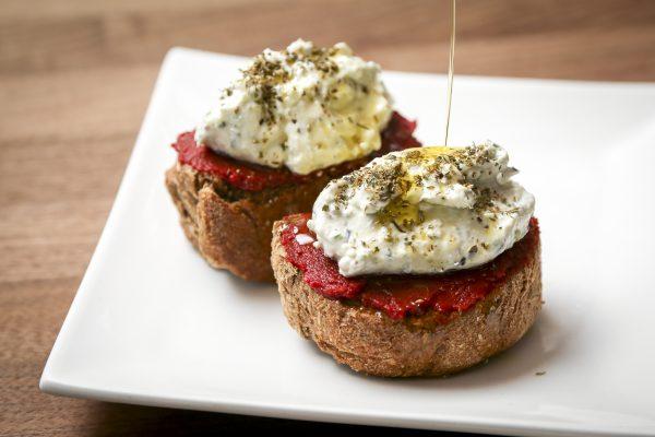 Dakos, barley rusks with tomato. (Samira Bouaou/The Epoch Times)