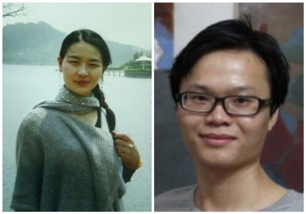 He Wenting (L) and Huang Guangyu. (Minghui.org)