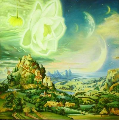 The idea for this painting by Huang Guangyu came to him in a dream. (Minghui.org)