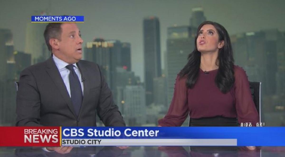 News Anchor Hides Under Desk During California Earthquake: Video