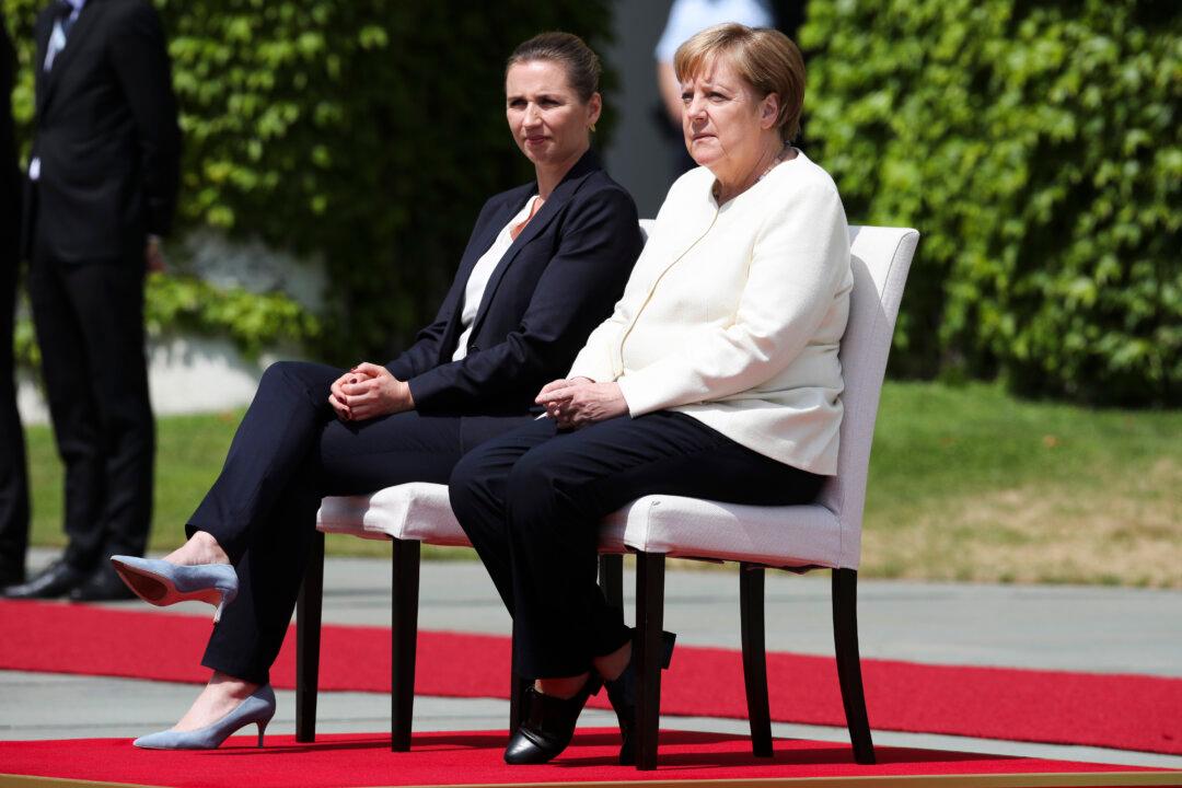 Germany’s Merkel Sits for Anthems After Shaking Episodes