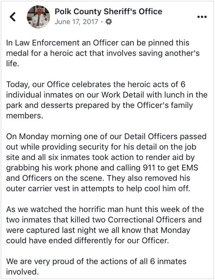 ©Facebook | <a href="https://www.facebook.com/PolkCountySheriffsOffice/posts/1518984831479053">Polk County Sheriff's Office</a>