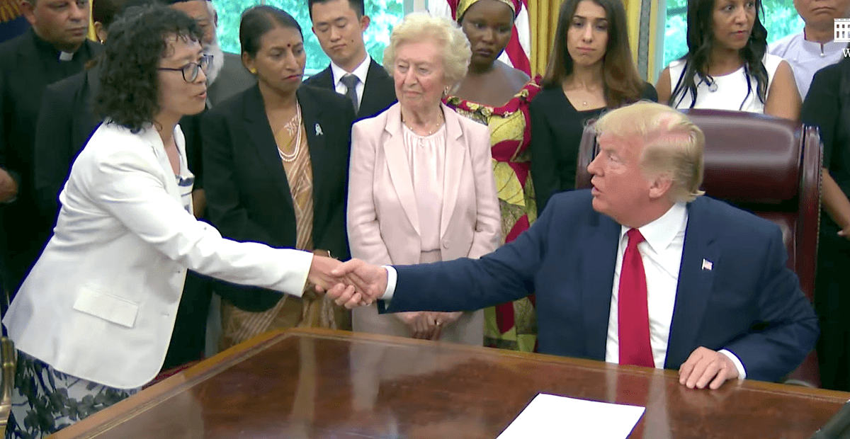 Trump Meets With Falun Gong Practitioner, Other Survivors of Religious Persecution
