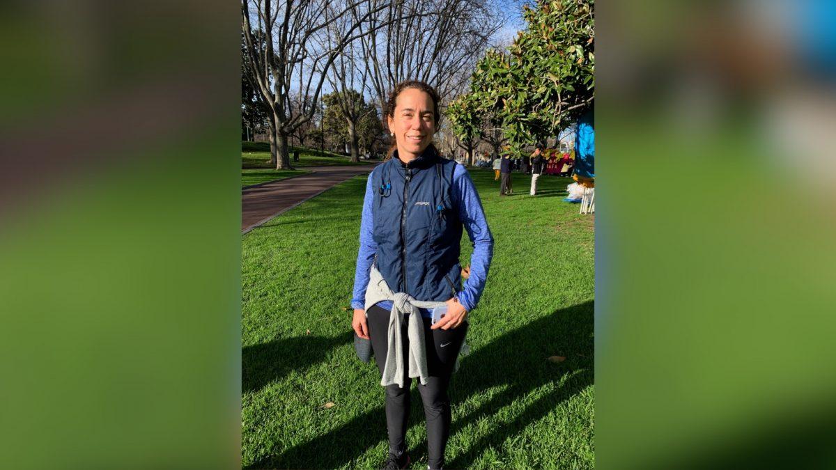 Maria Jose Gonzalez Otharan, an industrial engineer from Argentina was impressed by the messages conveyed by the Falun Dafa march held in Melbourne on July 20, 2019. (The Epoch Times)