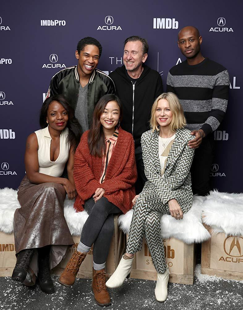 (L–R) Standing: Kelvin Harrison Jr., Tim Roth, and Julius Onah. Seated: Marsha Stephanie Blake, Andrea Bang, and Naomi Watts. (Rich Polk/Getty Images/Neon)
