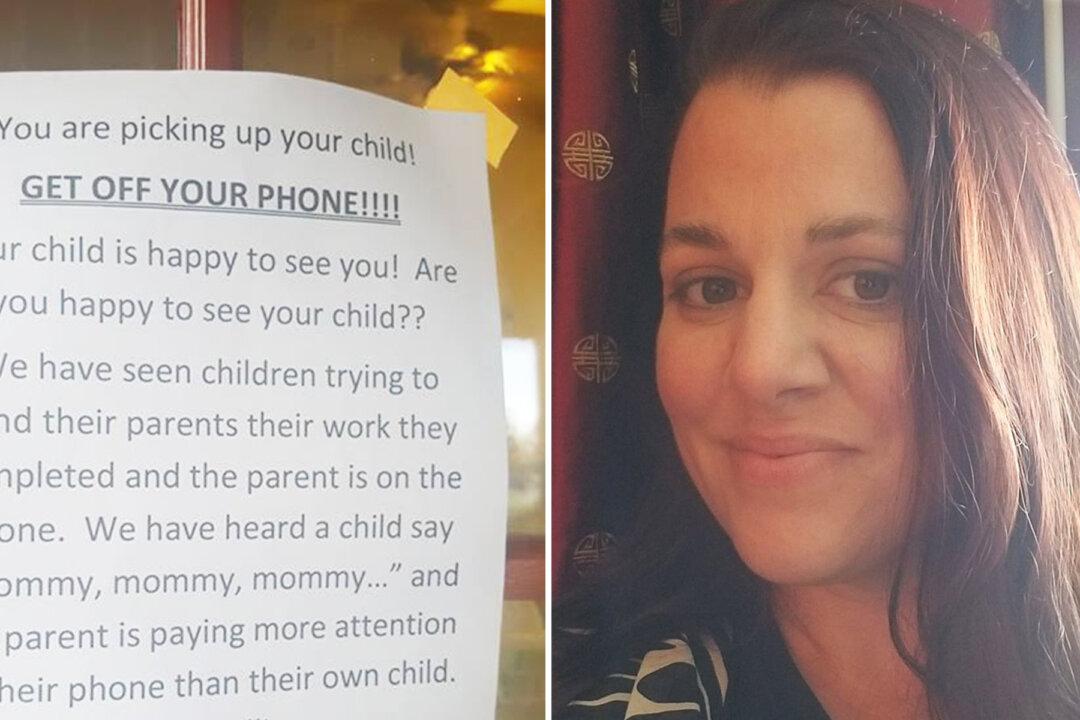 Mom Posts Photo of Daycare’s Bold Notice About Phones, Starting Huge Debate Online