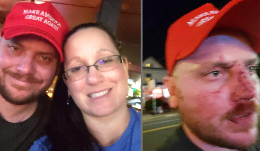Man and Woman Arrested After Punching Trump Supporter Wearing MAGA Hat