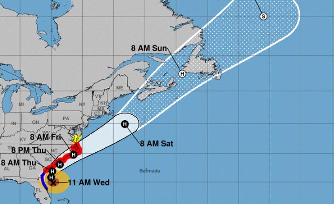 Hurricane Dorian Moving Parallel to Florida Coast, Heading North to Carolinas