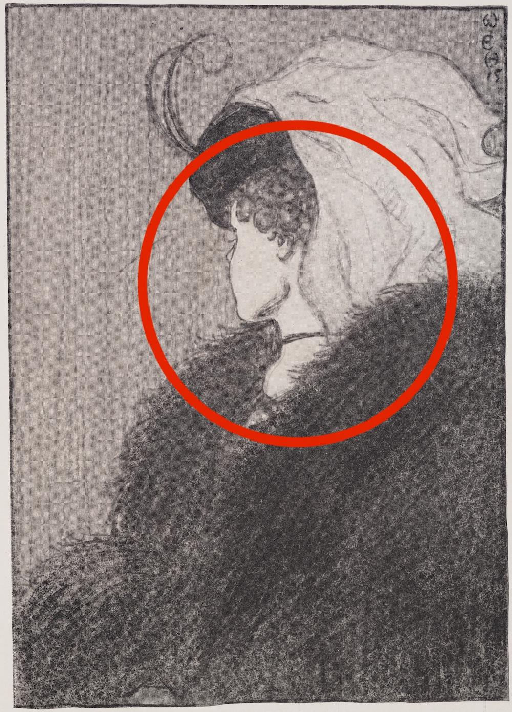 William Ely Hill's reinterpretation, published in "Puck" on Nov. 6, 1915 (©Wikimedia Commons | <a href="https://commons.wikimedia.org/wiki/File:My_Wife_and_My_Mother-in-Law.jpg">W. E. Hill</a>)