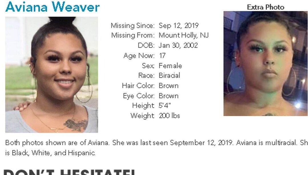 Missing NJ Teen Aviana Weaver Found Safe, Officials Say