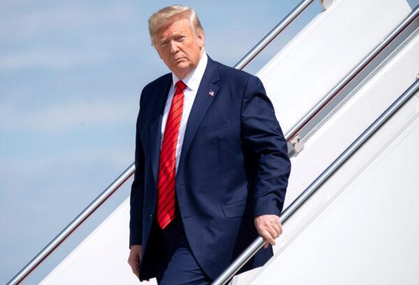 Trump Returns to Washington, Arriving at Joint Base Andrews After Kentucky Visit