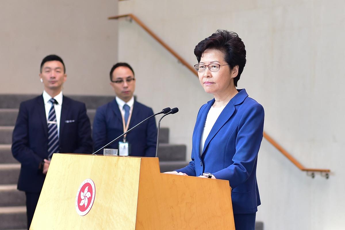 Hong Kong Leader Carrie Lam Pushes Forward With Controversial Anti-Mask Law
