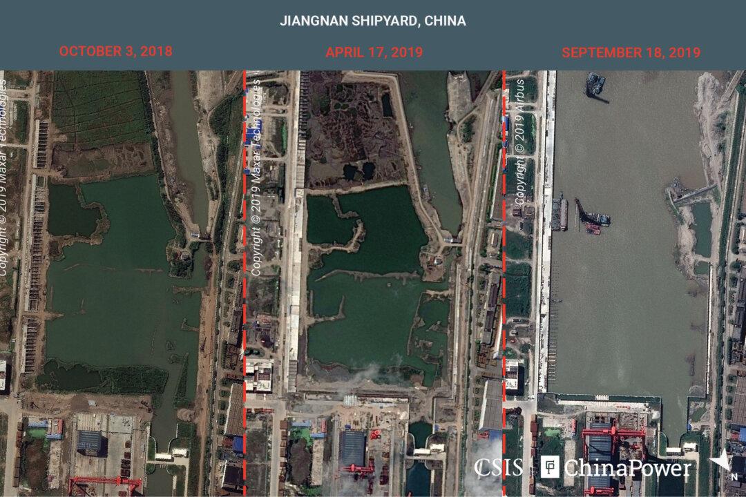 Satellite Images Reveal China’s Aircraft Carrier ‘Factory,’ Analysts Say