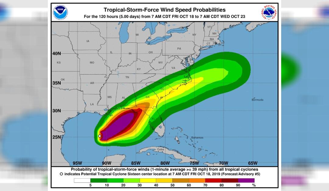 Tropical Storm Nestor Forecast to Intensify Along Gulf Coast