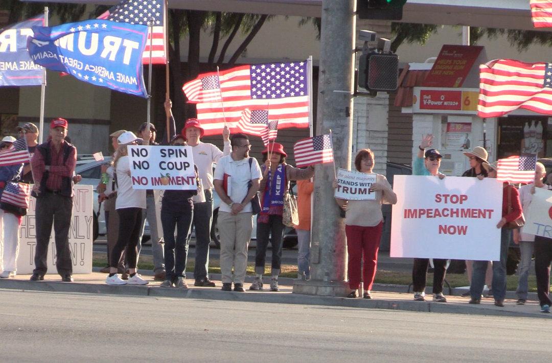 Silicon Valley Residents Rally to Oppose Presidential Impeachment
