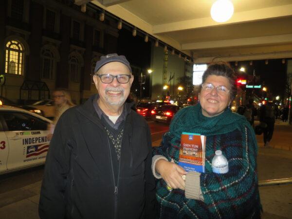 Arthur Comegno and Kathleen enjoyed the Shen Yun Symphony Orchestra at the Boston Symphony Hall on Oct. 25, 2019. (Weya Yang/The Epoch Times)