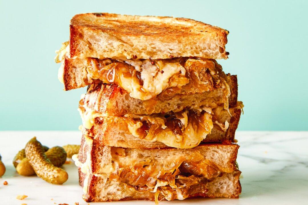Caramelized Onion Grilled Cheese With Miso Butter