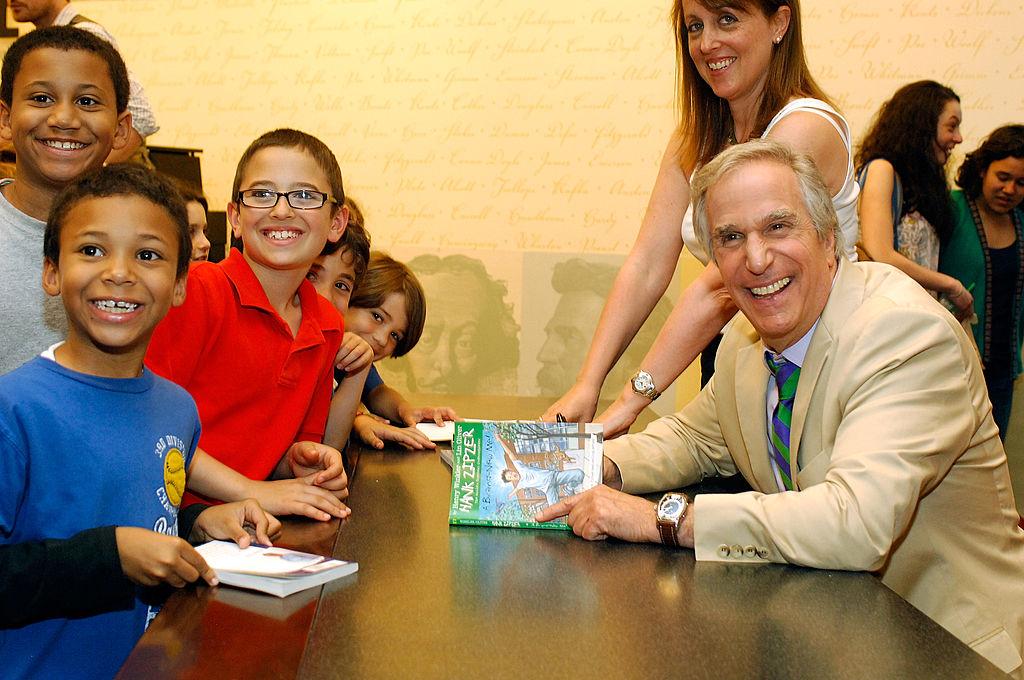 Winkler signs copies of his new book "A Brand New Me!" at Barnes & Noble, Lincoln Triangle in New York City on May 7, 2010. (©Getty Images | <a href="https://www.gettyimages.com/detail/news-photo/author-henry-winkler-signs-copies-of-his-new-book-a-brand-news-photo/98916634?adppopup=true">Joe Corrigan</a>)