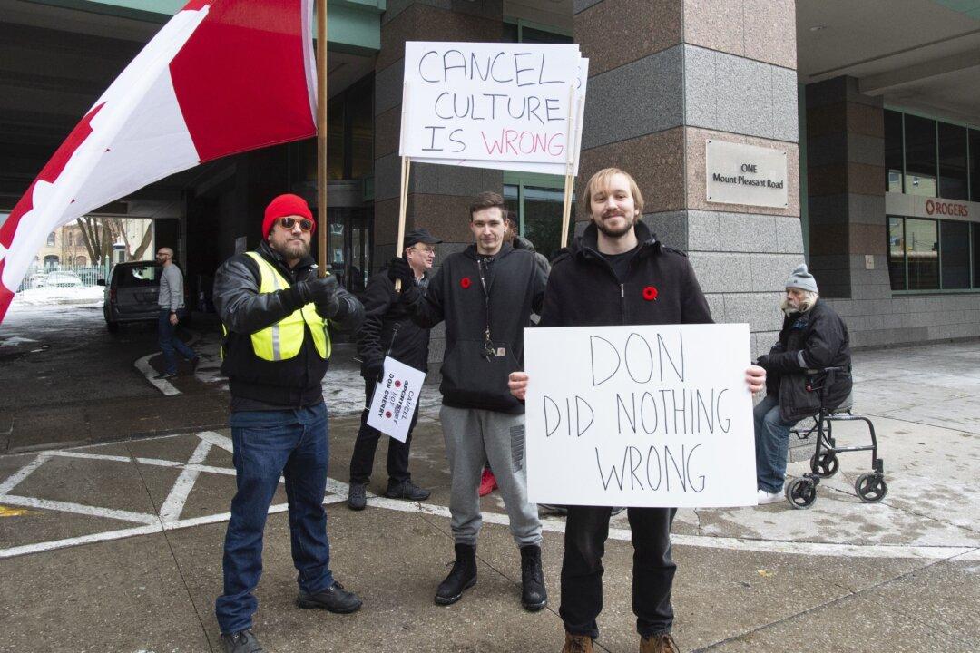 Small Group of Cherry Supporters Protest His Firing Outside Rogers Headquarters