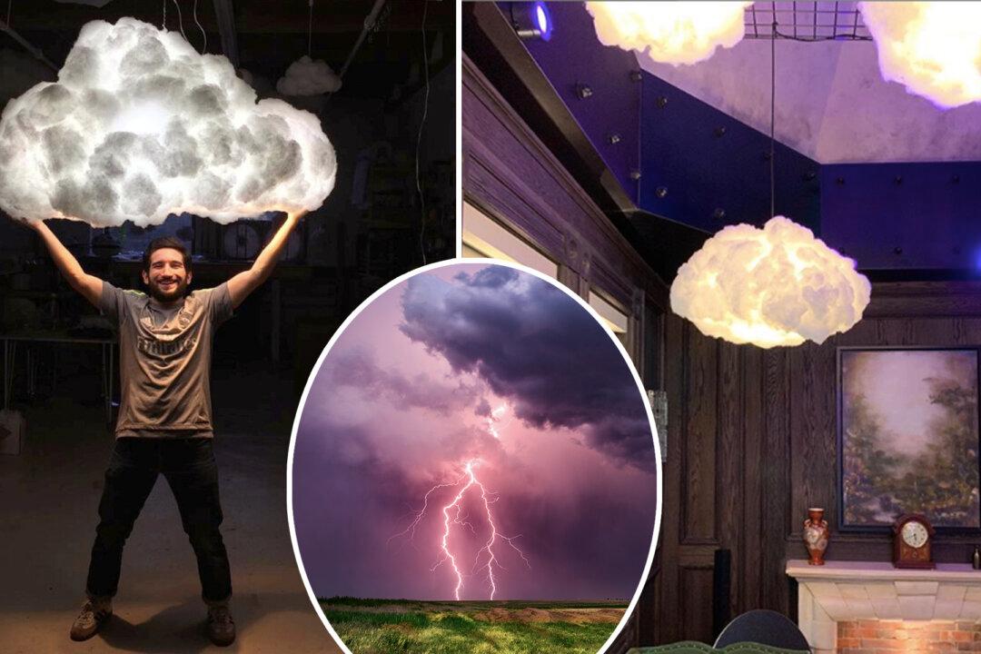 Floating ‘Cloud’ Lampshades Bring Skies Into Your Home With ‘Lightning’ and ‘Thunder’