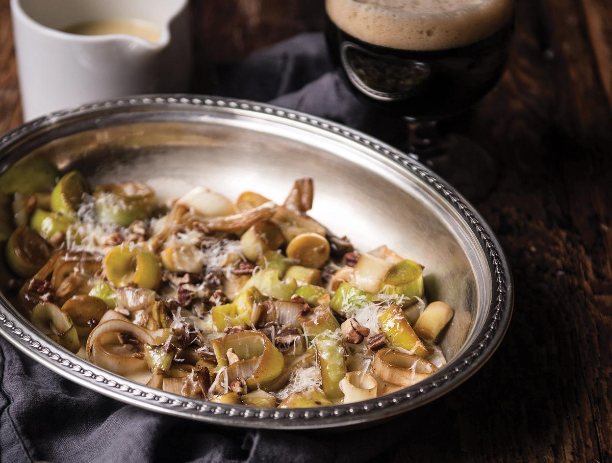 Beer-Braised Leeks With Lemon and Parmigiano-Reggiano Vinaigrette