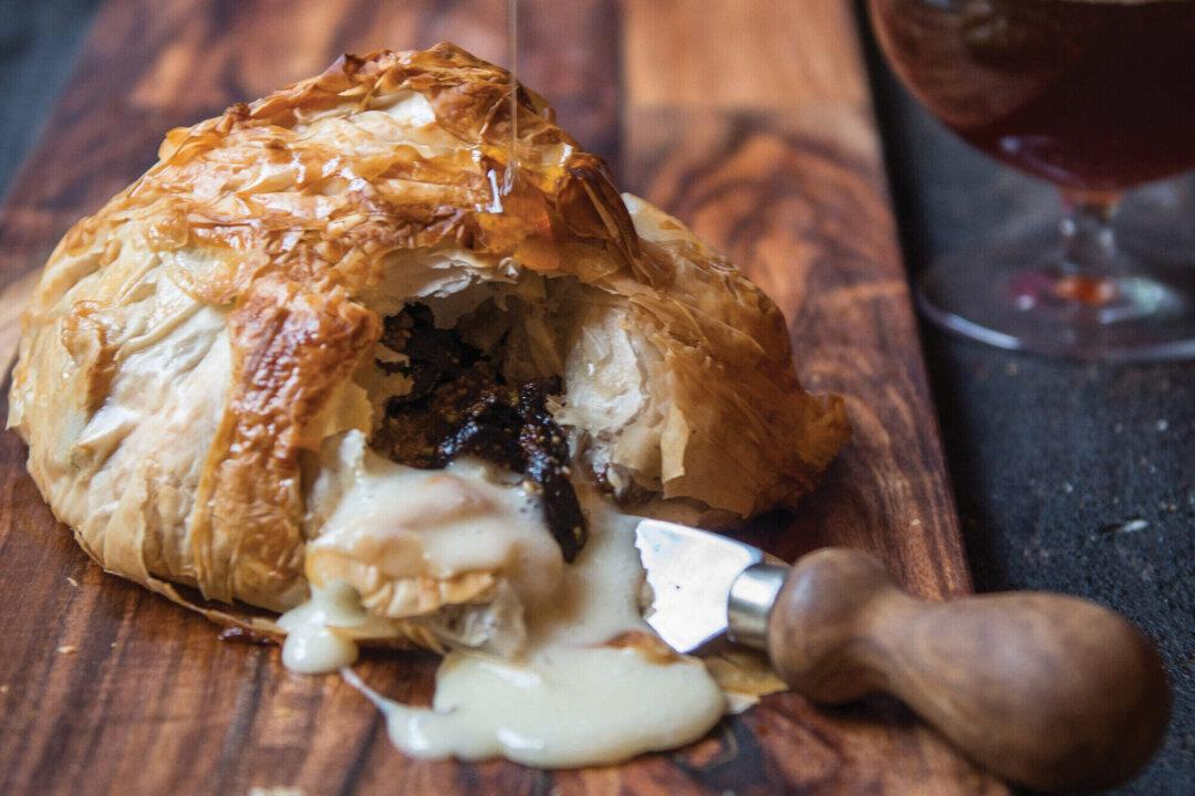 Brown Ale Baklava With Baked Brie and Figs