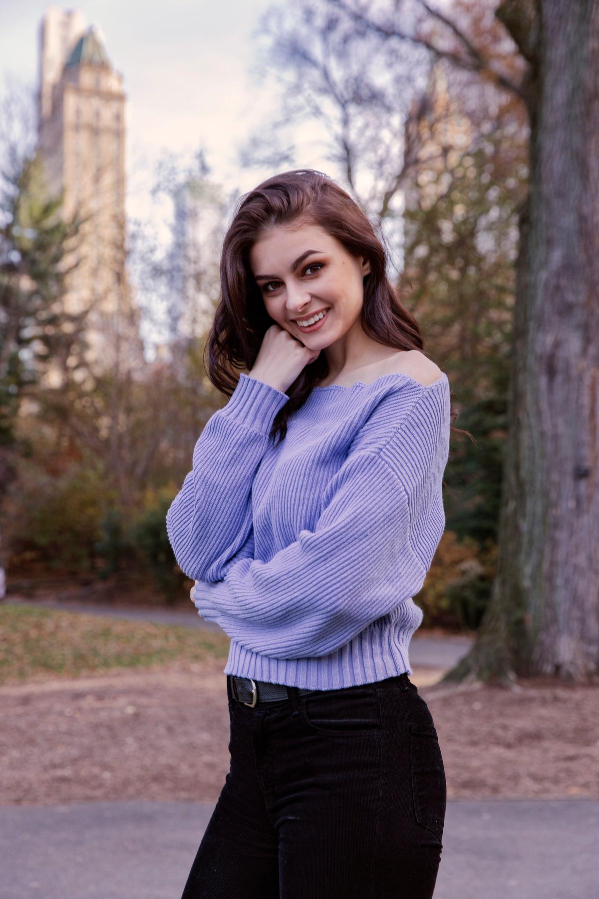 Elizabeth Pipko in Central Park, New York City, on Nov. 21, 2019. (The Epoch Times)