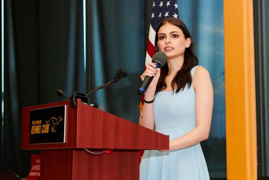 Pipko at the Trump 45 Club in Palm Beach, Fla., in July 2019. (Stevan Fane)